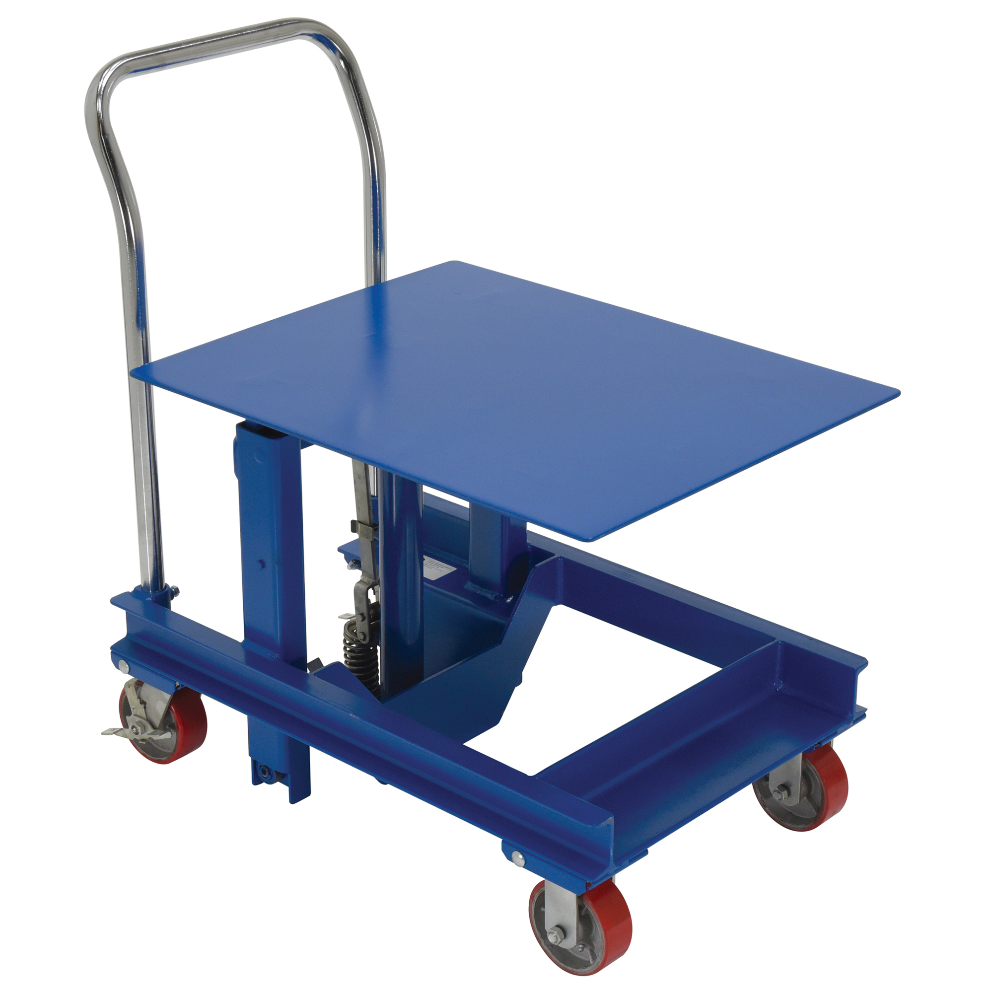Vestil Steel Ergonomic Manual Die Table 24 In. x 30 In. Platform 2000 Lb. Capacity Blue